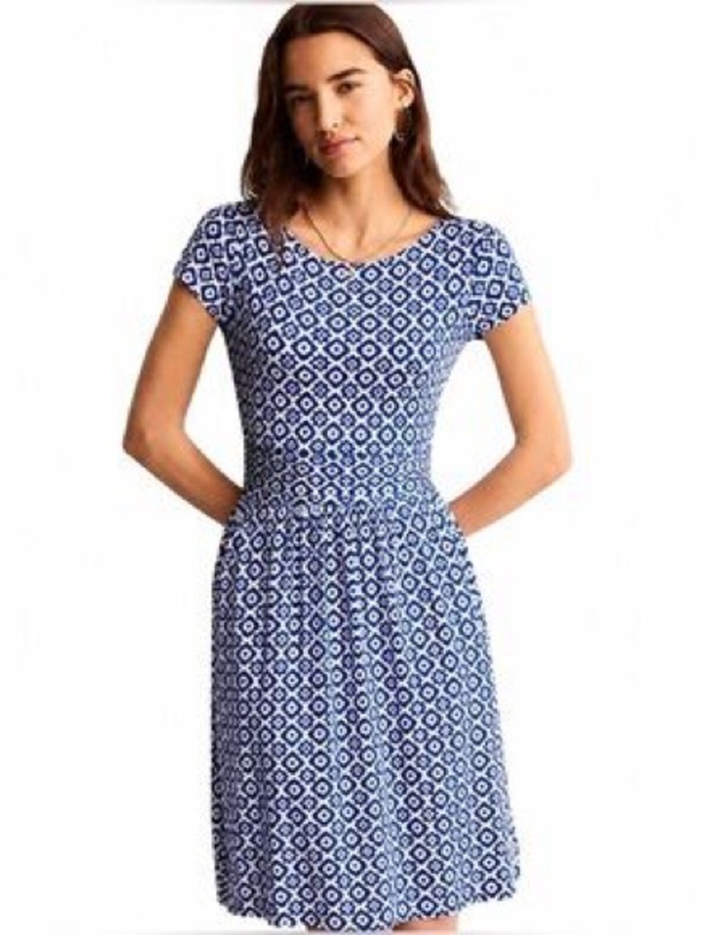 Boden Blue and White Dress. Size 10L